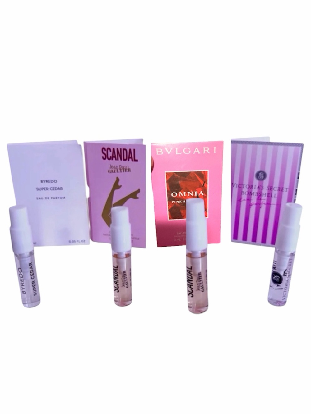 4 Luxury Deluxe Sample Discovery Set JPG Byredo Bvlgari & Victorias Secret